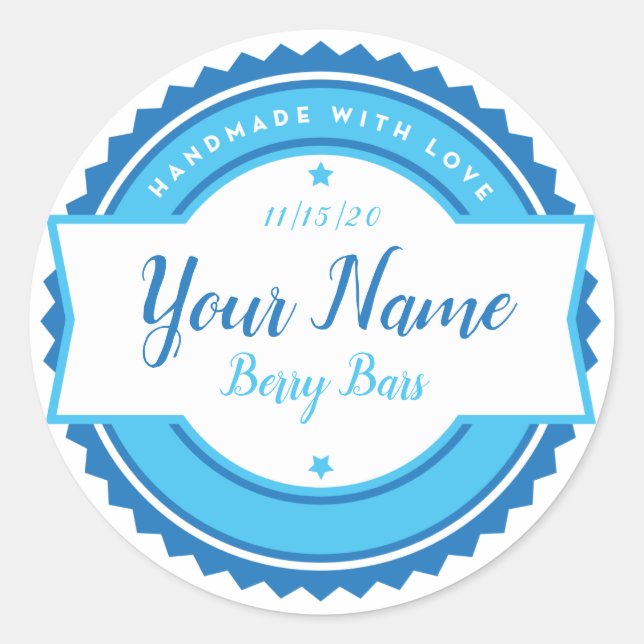 Adesivo Redondo Rótulo Personalizado de Papel (Frente)