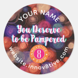 Adesivo Redondo Rótulo Posicionado em Círculos de abstrato