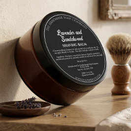 Adesivo Redondo Rótulo Preto de Pote de Cosméticos com Ingrediente