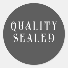 Adesivo Redondo Rótulo QUALITY SEALED para embalagem