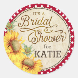 Adesivo Redondo Rótulo Rótulo de Chá de panela Rústico de Cheque d