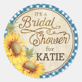 Adesivo Redondo Rótulo Rótulo de Chá de panela Rústico de Cheque d