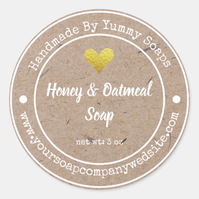 Adesivo Redondo Rótulo Russo de Soap Comercial Feito À Mão (Frente)