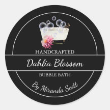 Rótulo Simples de Bath Dahlia Bubble