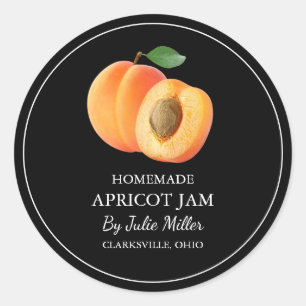 Adesivo Redondo Rótulo Simples de Emperramento de Apricot em Casa