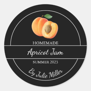 Adesivo Redondo Rótulo Simples de Emperramento de Apricot em Casa