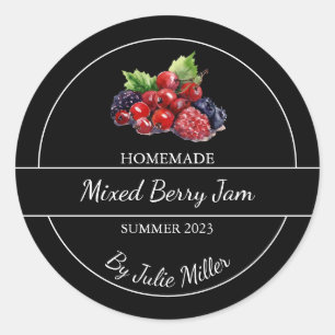 Adesivo Redondo Rótulo Simples de Emperramento de Berry Misto