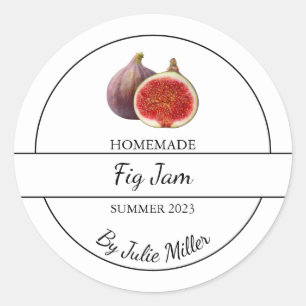 Adesivo Redondo Rótulo Simples de Emperramento de Fig Homemade