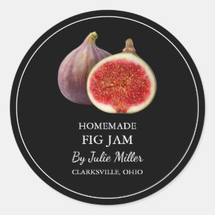 Adesivo Redondo Rótulo Simples de Emperramento de Fig Homemade