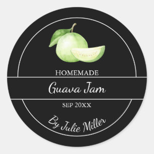 Adesivo Redondo Rótulo Simples de Emperramento de Guava Homemade
