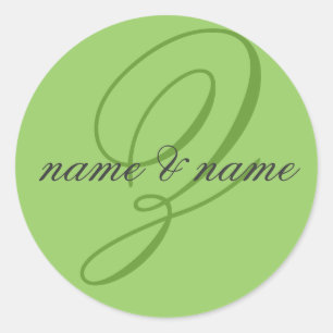 Adesivo Redondo Rótulo Z monograma