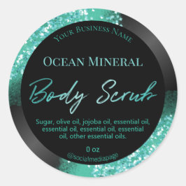 Adesivo Redondo Rótulos bonito de Esfregaço de Corpo Preto com Lar