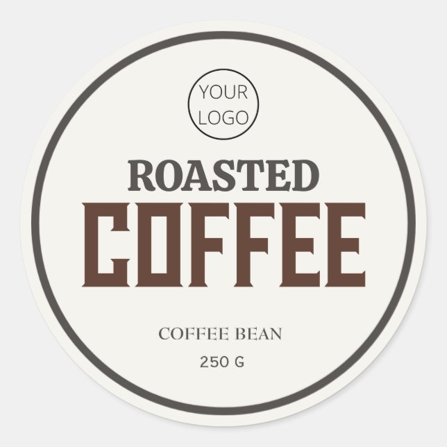 Adesivo Redondo Rótulos de Café, Rótulos de Biscoitos, Rótulos de  (Frente)