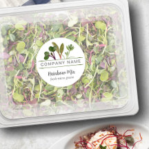 Rótulos de Comida do Microgreen Grower, Nome da Em