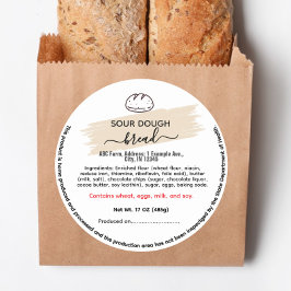 Adesivo Redondo Rótulos de comidas de casacos de Indiana