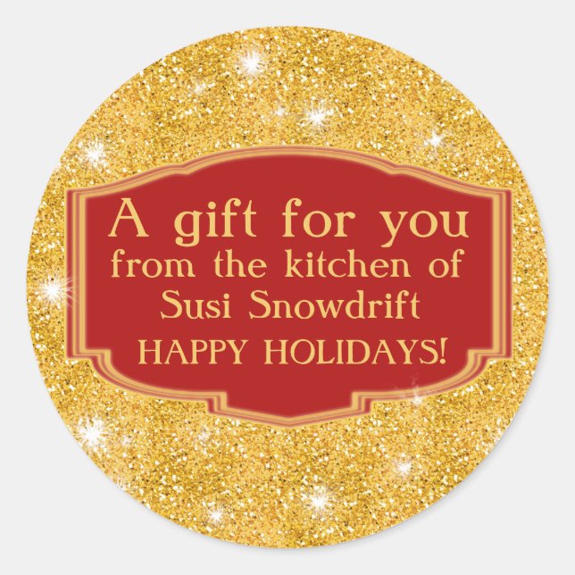 Adesivo Redondo Rótulos de cookie de aparência brilhante para pers (Frente)