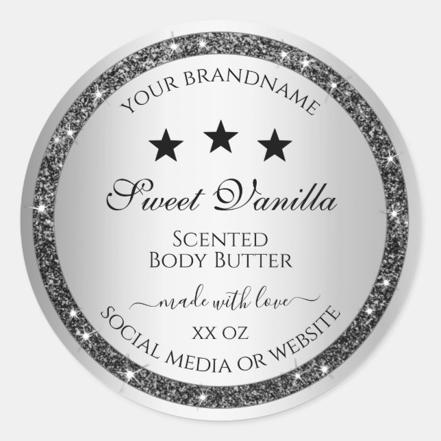 Adesivo Redondo Rótulos de empacotamento do produto com efeito de  (Frente)