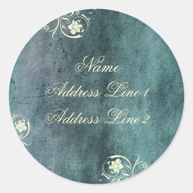 Adesivo Redondo Rótulos de Endereço Azul Decan Urbano (Frente)