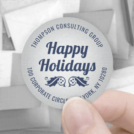 Adesivo Redondo Rótulos de Endereço de Retorno de Folha Faux Folid