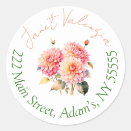 Adesivo Redondo Rótulos de endereço redondos