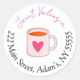 Adesivo Redondo Rótulos de endereço redondos