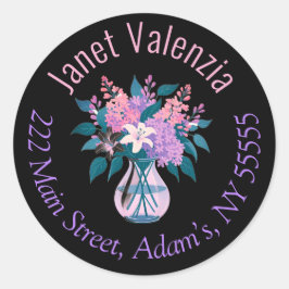 Adesivo Redondo Rótulos de endereço redondos