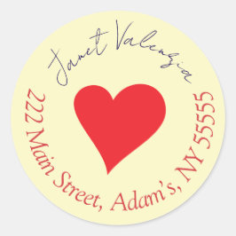 Adesivo Redondo Rótulos de endereço redondos