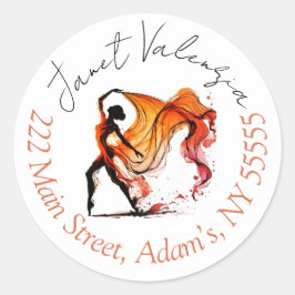 Adesivo Redondo Rótulos de endereço redondos