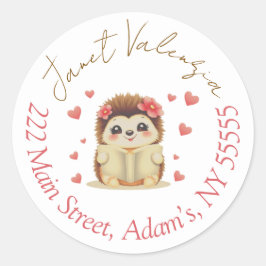 Adesivo Redondo Rótulos de endereço redondos