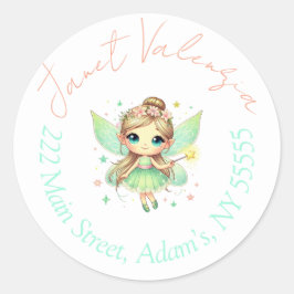 Adesivo Redondo Rótulos de endereço redondos