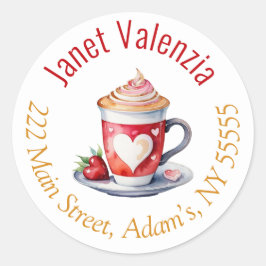 Adesivo Redondo Rótulos de endereço redondos