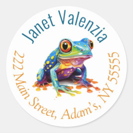 Adesivo Redondo Rótulos de endereço redondos