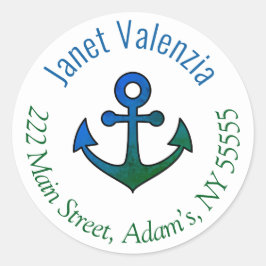 Adesivo Redondo Rótulos de endereço redondos