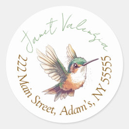 Adesivo Redondo Rótulos de endereço redondos