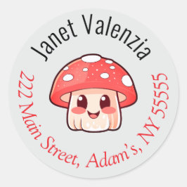 Adesivo Redondo Rótulos de endereço redondos