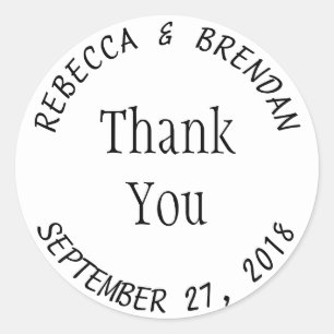 Adesivo Redondo Rótulos de Favoritos de Texto Curvado em Branco Re