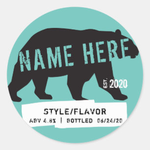 Adesivo Redondo Rótulos de garrafa de vinho de cerveja