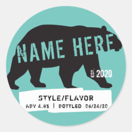 Adesivo Redondo Rótulos de garrafa de vinho de Cerveja Círculo