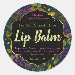 Adesivo Redondo Rótulos de Lip Balm