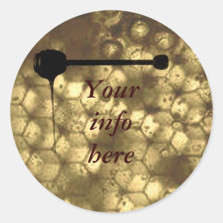 Adesivo Redondo Rótulos de mel