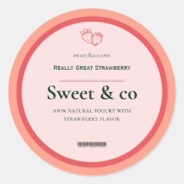 Adesivo Redondo Rótulos de Morango, Rótulos de Jar Mason, Manteiga