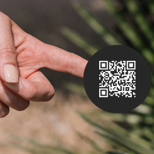Adesivo Redondo Rótulos de Negócio Personalizados com Código QR Re