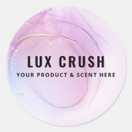 Adesivo Redondo Rótulos De Produto A Álcool Dourado E Pastel