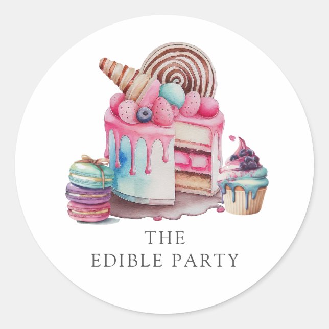 Adesivo Redondo Rótulos de produtos para cozinheiros de pastelaria (Frente)