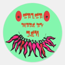 Adesivo Redondo Rótulos Enpimentados Engraçados