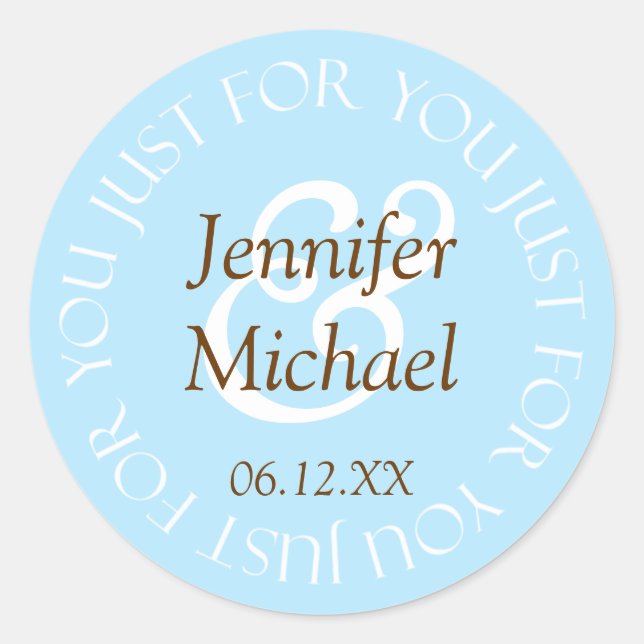 Adesivo Redondo Rótulos Favoritos de Casamento (Frente)