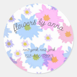Adesivo Redondo Rótulos Floristas para Compro Flor