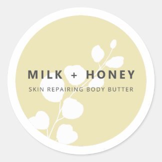 Adesivo Redondo Rótulos modernos de produto Beige Mocha