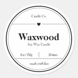 Adesivo Redondo Rótulos para Velas, Rótulos para Alimentos, Design