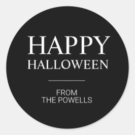 ADESIVO REDONDO ROTULOS PERSONALIZADOS DE FELIZ HALLOWEEN | CLÁSSI